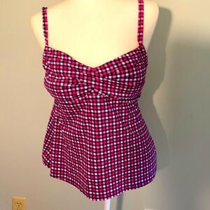 Ladies tankini top with vibrant colors